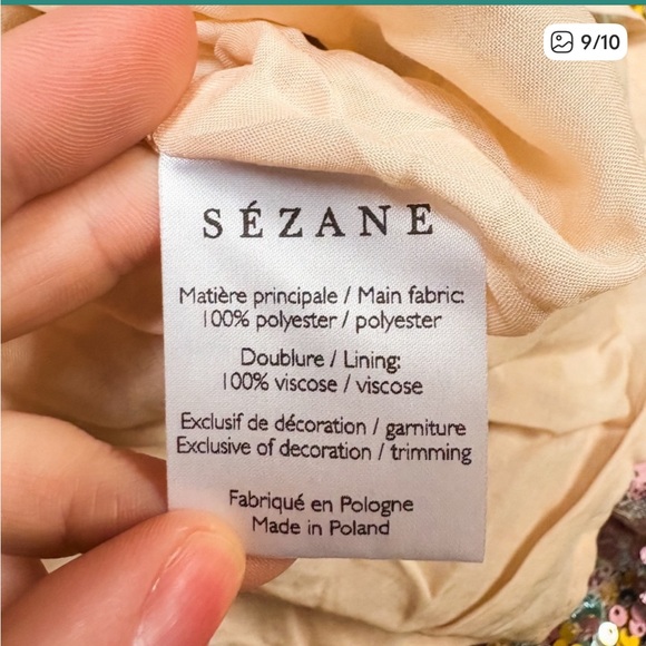 Sezane Robe Bridget Sequins Pastel Mini Dress - Picture 12 of 13